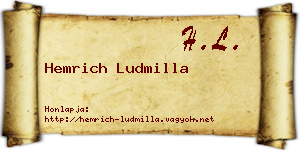 Hemrich Ludmilla névjegykártya